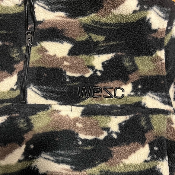 Wesc Green and Brown Patterned Fleece Pullover - Picture 5 of 8